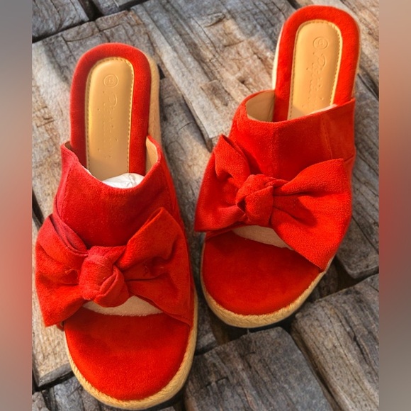 NEW WOMENS PIEPIEBUY PLATFORM ESPADRILLE SLIP ON WEDGE SANDALS  SIZE 6 - Picture 1 of 10